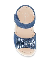 Jessica Simpson Toddler Girls Tia Shine Shiny Denim Sandals