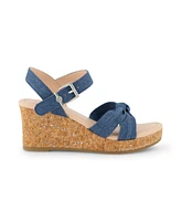 Jessica Simpson Little and Big Girls Asha Knot Sparkly Cork Wedge Sandals