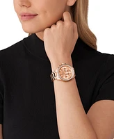 Michael Kors Women's Wren Chronograph Rose Gold-Tone Stainless Steel Watch 42mm