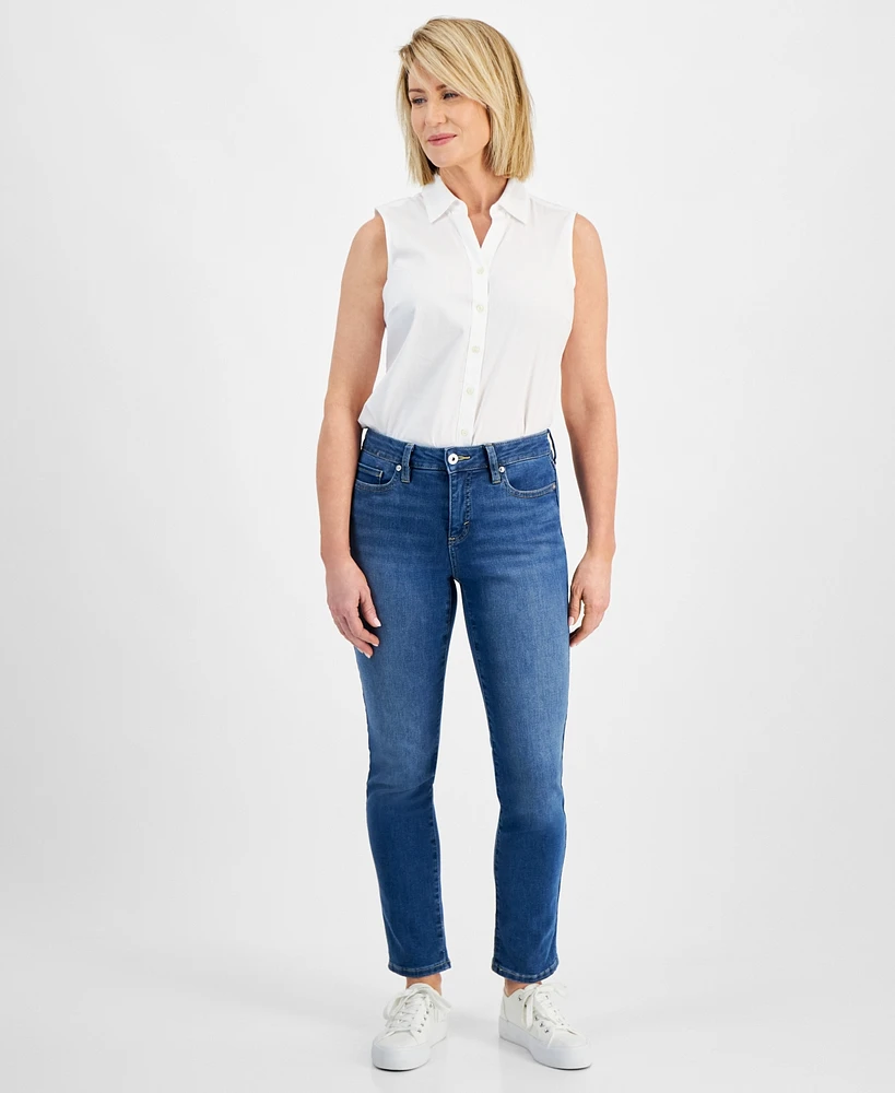 Style & Co Petite Mid Rise Slim Leg Jeans