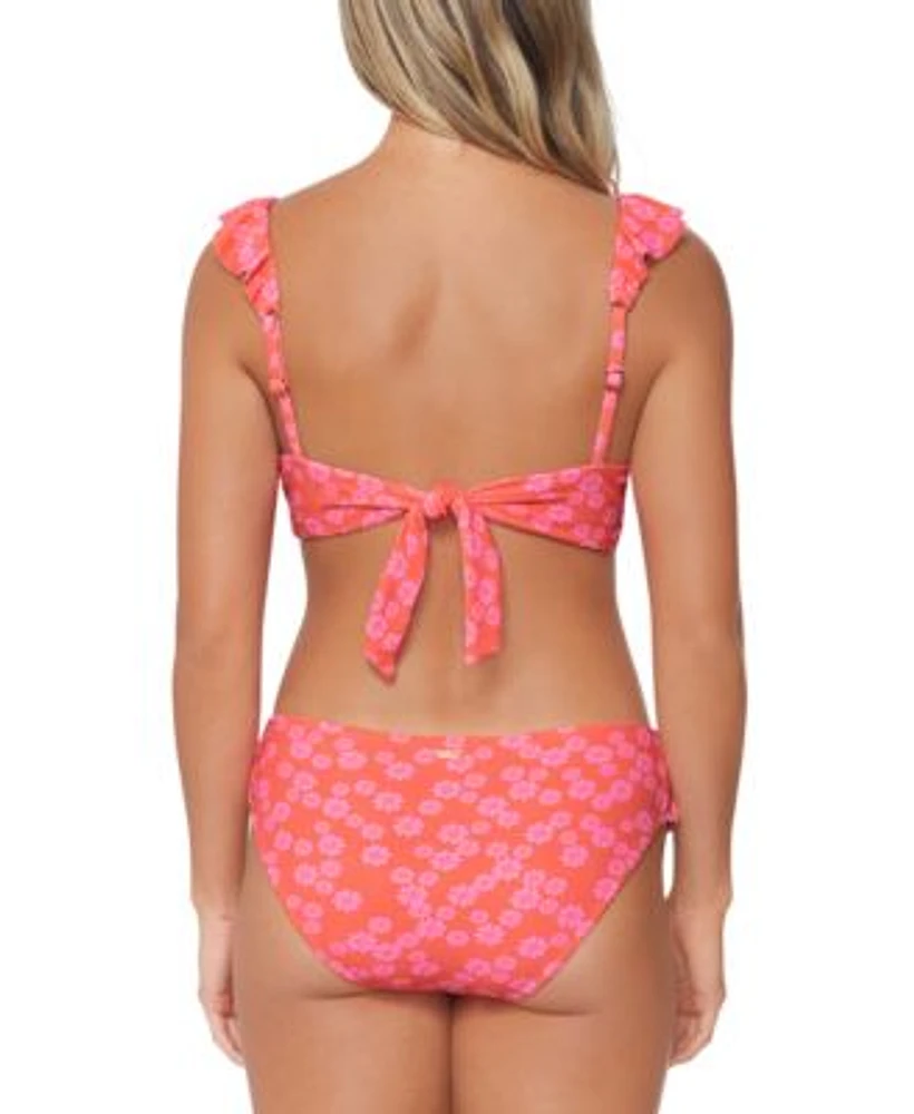 Raisins Juniors Cannes Floral Print Ruffle Bikini Top Bottoms