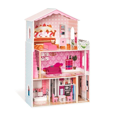 Simplie Fun Dreamy Wooden Dollhouse, Gift For Kids