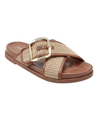 Marc Fisher Women's Hazaia Open Toe Slip-On Casual Sandals