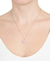 Giani Bernini Crystal Baseball 18" Pendant Necklace in Sterling Silver, Created for Macy's