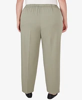 Alfred Dunner Plus Tuscan Sunset Twill Average Length Pant