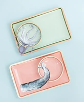 Yvonne Ellen Under The Sea Sushi Plates with Dip Bowls, Set of 2