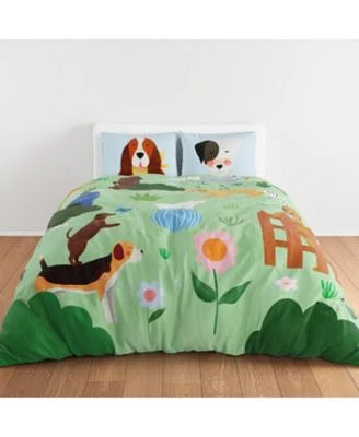 At The Dog Park 100 Cotton Duvet Pillowcase Set