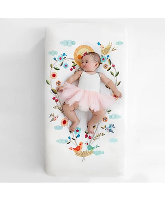 Love Blooms Cotton Sateen Fitted Crib Sheet