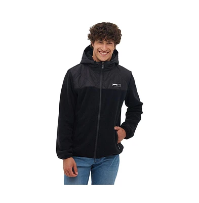 Bench Dna Men's Tatra Zip-Up Hooded Polar Fleece Jacket