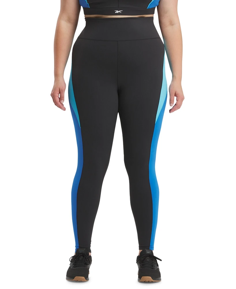 Reebok Plus Colorblocked Lux High Rise Leggings