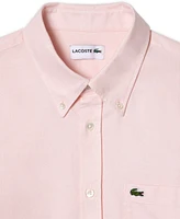 Lacoste Men's Woven Long Sleeve Button-Down Oxford Shirt