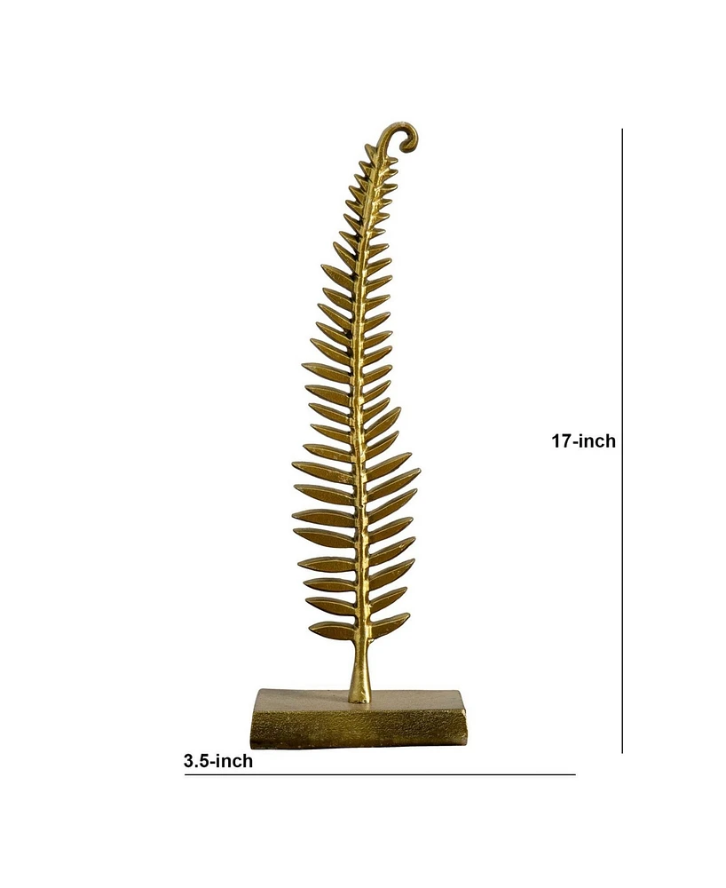Nearly Natural 17in. Gold Leaf Sculpture Decorative Accent