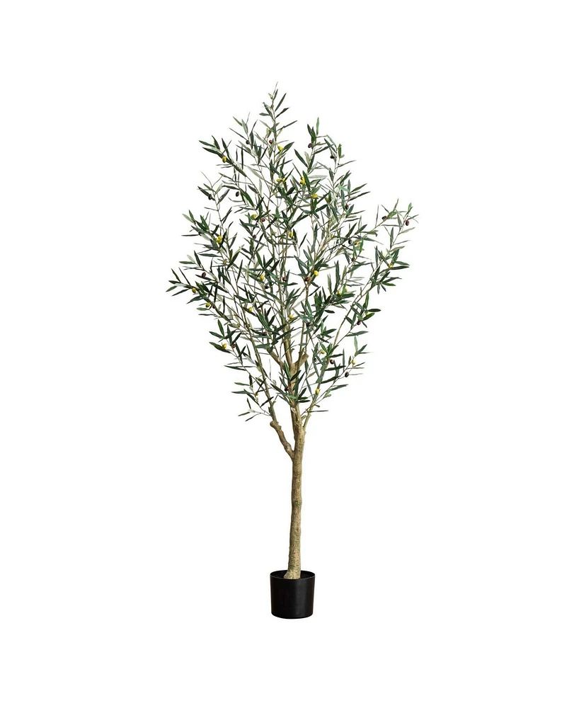 Nearly Natural 7ft. Artificial Greco Olive Tree