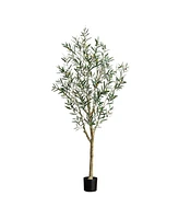 Nearly Natural 7ft. Artificial Greco Olive Tree