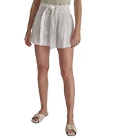 Dkny Jeans Women's Eyelet High-Rise Shorts