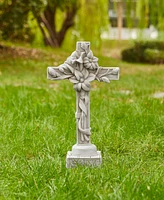 Glitzhome Holy Cross with Lily Garden Statue