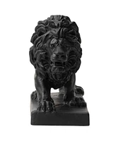 Glitzhome Black Walking Lion Garden Statue