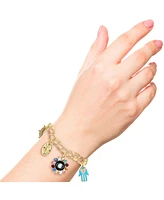 Jessica Simpson Womens Evil Eye Bracelet - Gold-Tone Evil Eye Bracelets for Women