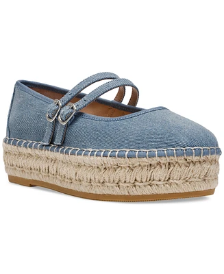 Steve Madden Women's Brinn Mary Jane Platform Espadrille Flats