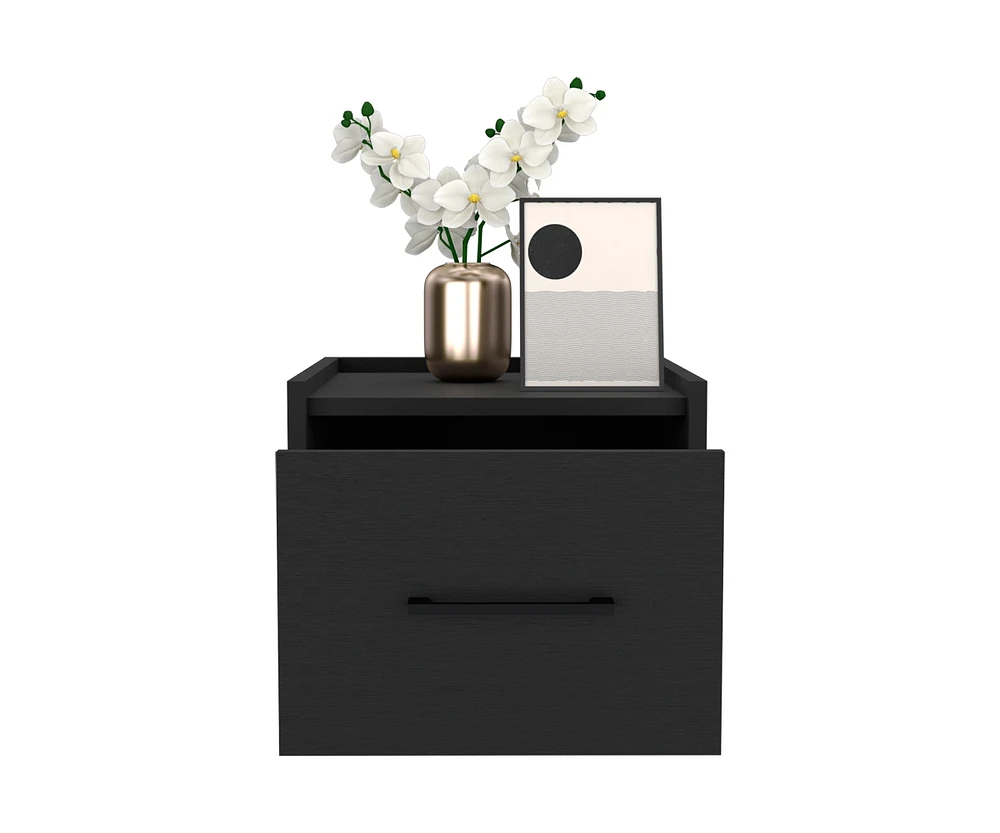 Simplie Fun Floating Nightstand Calion, Bedroom, Black