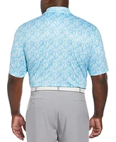 Pga Tour Men's Big & Tall Stretch Moisture-Wicking Floral Golf Polo Shirt