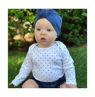 Headbands of Hope Baby Girls Baby Turban - Navy