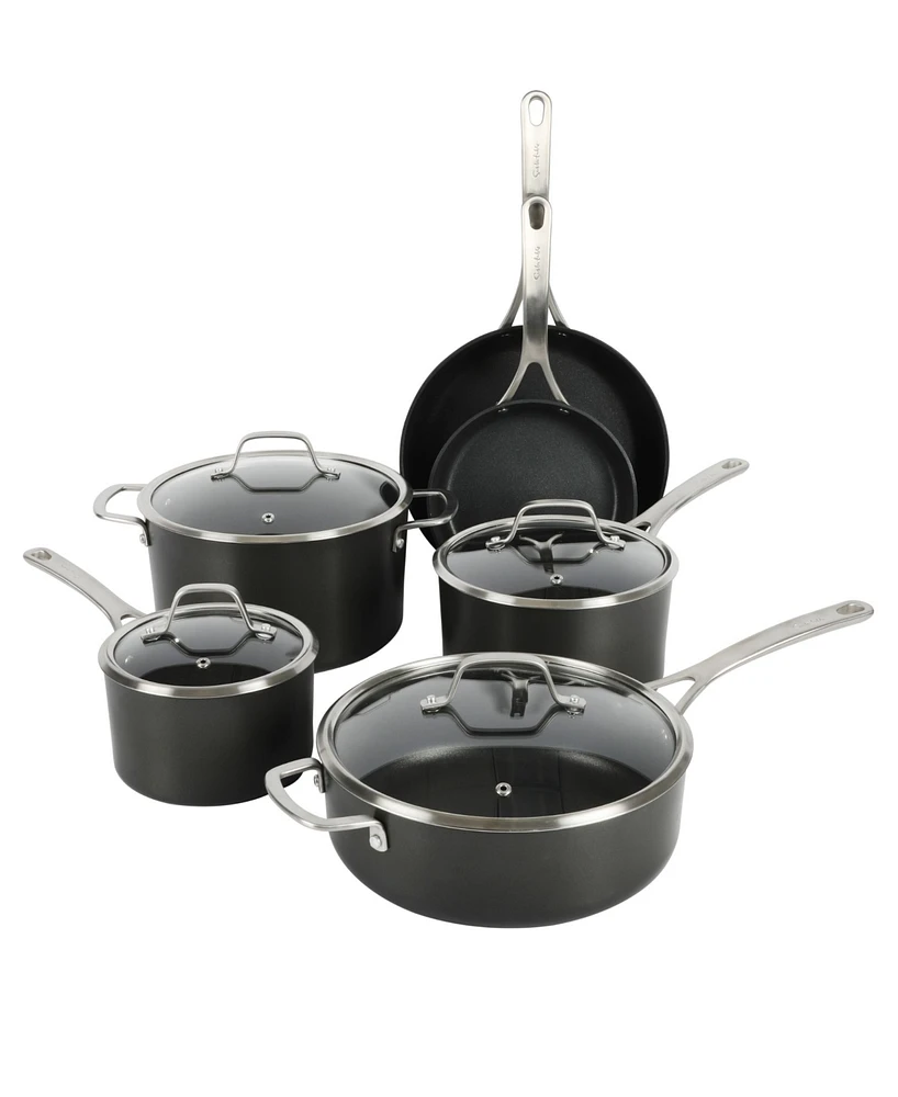 Sur La Table Market 10-piece Hard-Anodized Aluminum Nonstick Ceramic Cookware Set