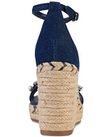 Karl Lagerfeld Paris Catalyna Embellished Wedge Espadrille Sandals