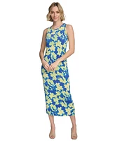 Calvin Klein Women's Sleeveless Printed Midi Dress