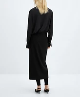 Mango Women's Pockets Flowy Shirt