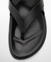 Mango Women's Leather Strap Sandals