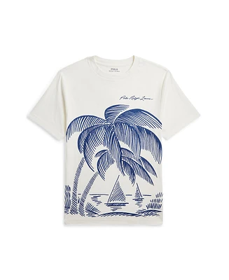 Polo Ralph Lauren Big Boys Beach-Print Cotton Jersey Tee