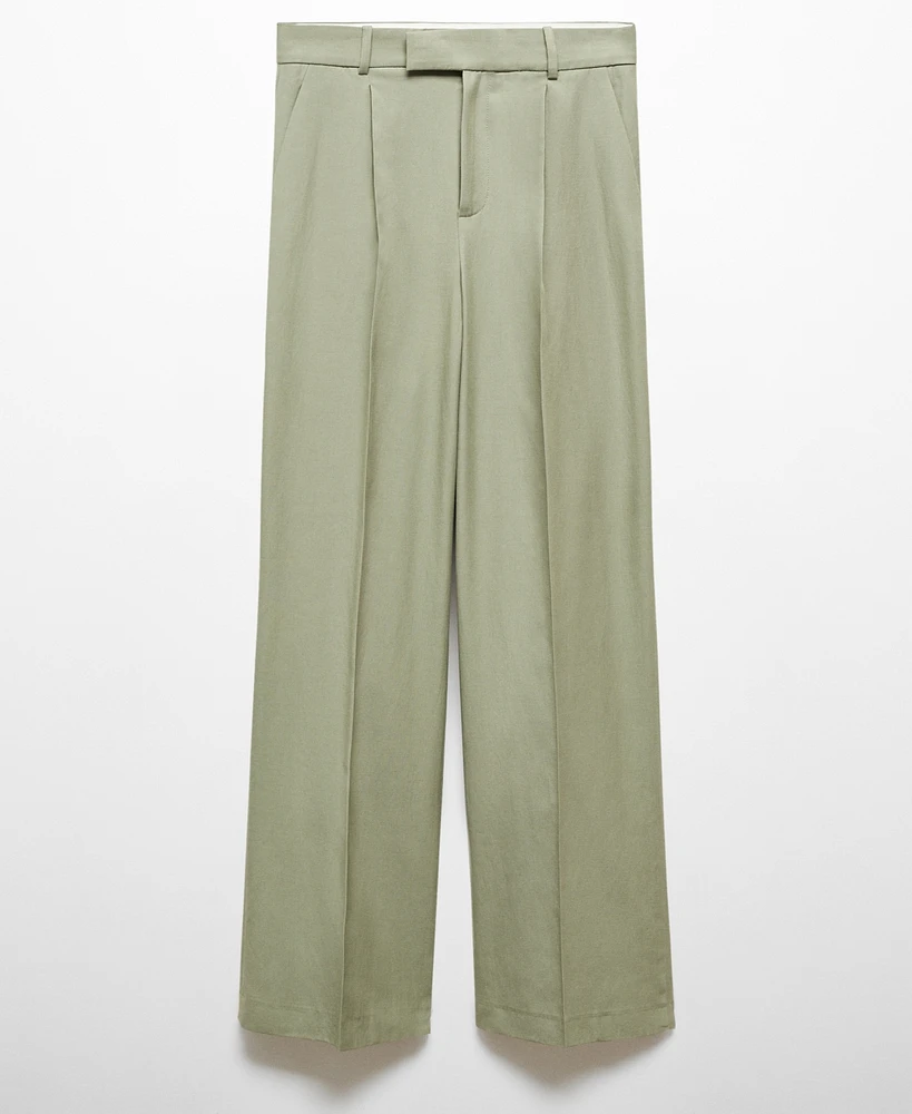 Mango Women's Pleated Suit Pants