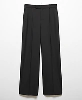 Mango Women's Wide Leg Suit Pants