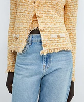 Mango Women's Pocket Tweed Cardigan