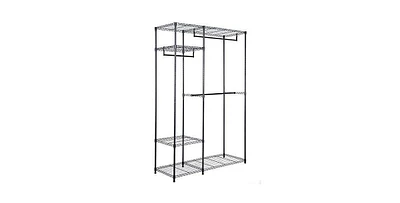 Sugift Portable Steel Closet Hanger Storage Rack Organizer