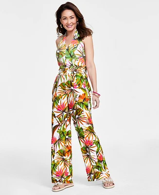 I.n.c. International Concepts Women's High-Rise Tropical-Print Pants, Created for Macy's