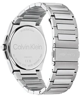 Calvin Klein Men's Meta-Minimal Silver Stainless Steel Watch 41mm