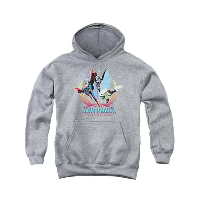 Justice League of America Boys Youth Team Power Pull Over Hoodie / Hooded Sweatshirt