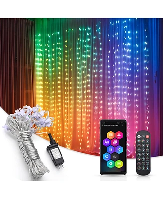 Yescom Curtain Light 400 Led Fairy String Light App & Remote Control Xmas Party