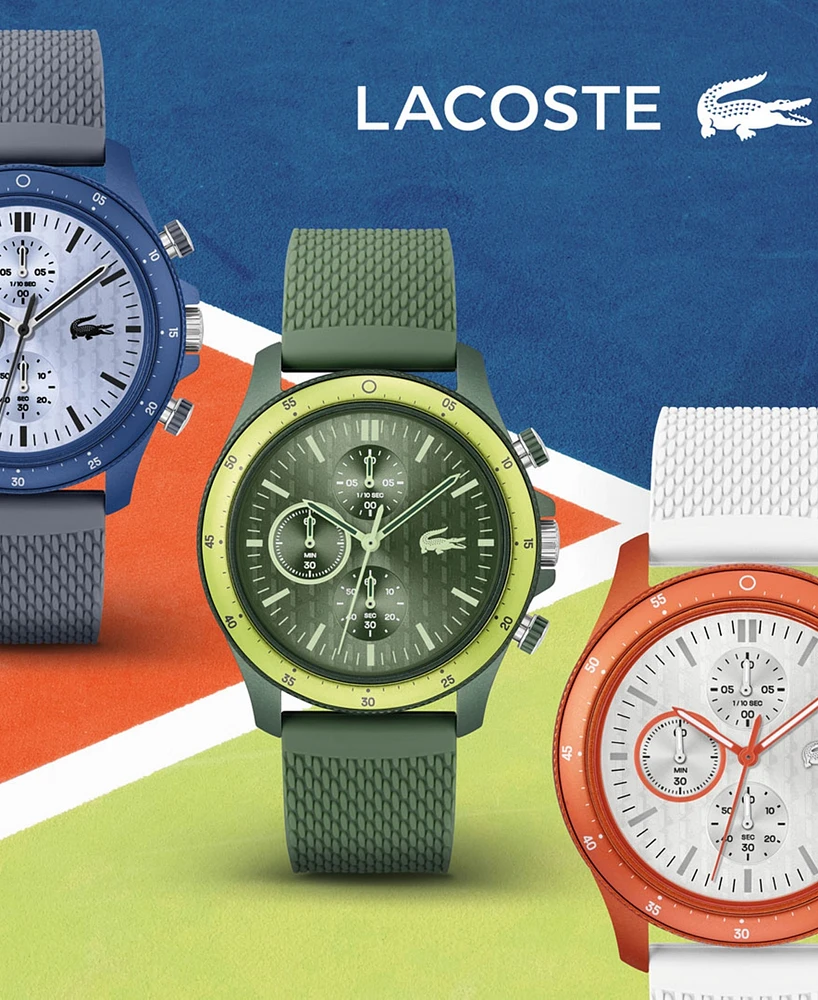 Lacoste Men's Neoheritage Chronograph Silicone Strap Watch 42mm