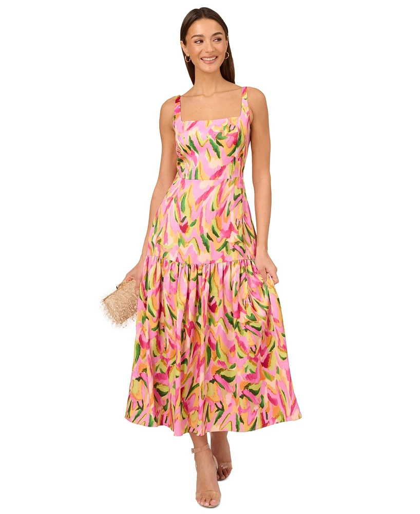 Adrianna by Adrianna Papell Women's Printed Fit & Flare Dress