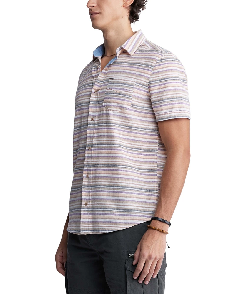 Buffalo David Bitton Men's Sotaro Striped Short-Sleeve Shirt