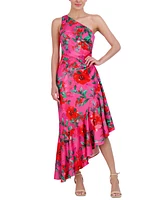 Eliza J Women's Floral-Print One-Shoulder Maxi Dress