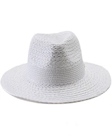 Vince Camuto Straw Panama Hat with Icon Detail