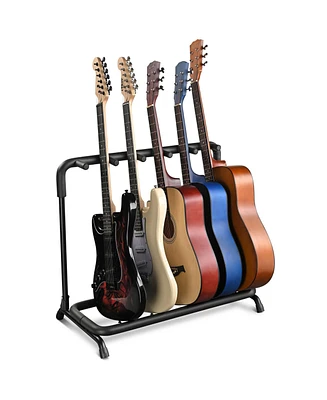 Yescom 5 Five Holder Multi Guitar Folding Stand Band Stage Bass Acoustic Guitar Display Rack