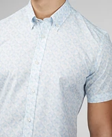 Ben Sherman Men's Optic Geo Print Short Sleeve Shirt