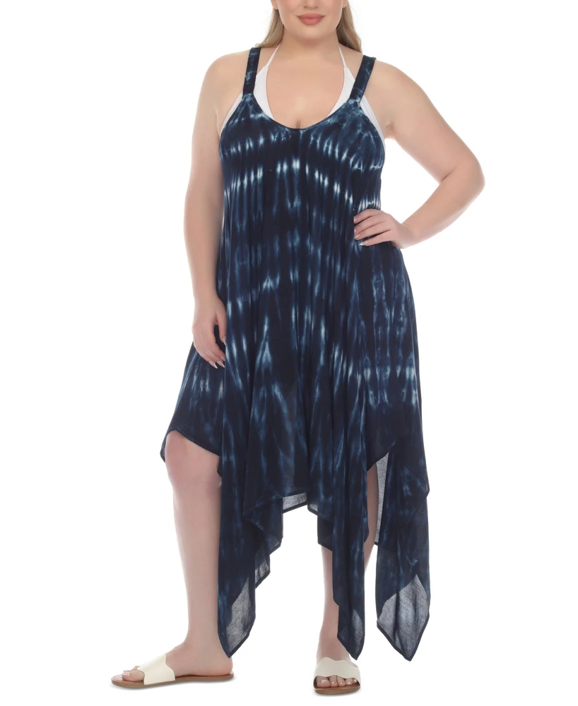 Raviya Plus Tie-Dyed Handkerchief Cover-Up Midi Dress