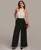 Donna Karan Women's Colorblocked Halter Jumpsuit