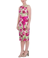 Eliza J Women's Floral-Embroidered Sheath Dress